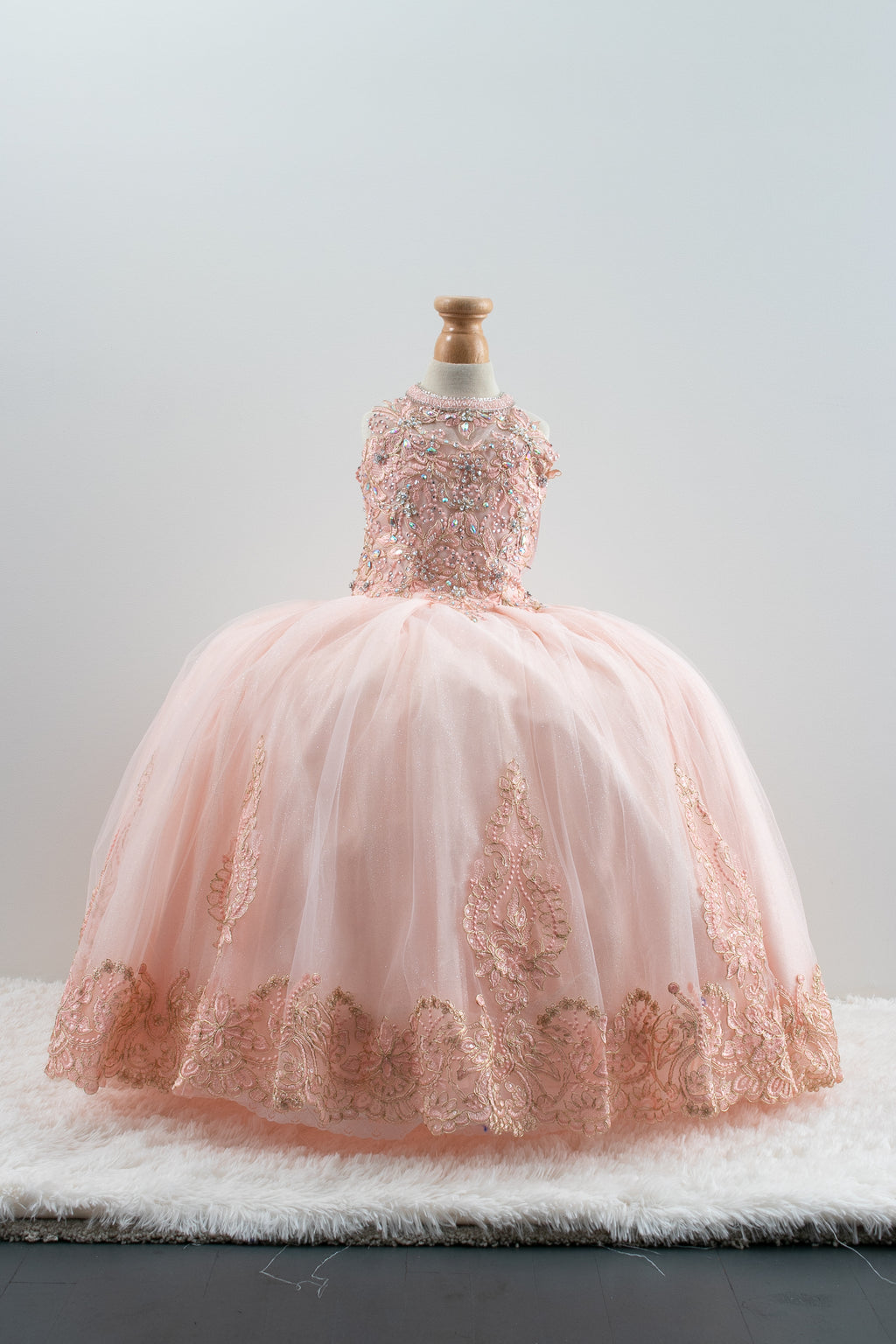 light pink/cream presentation dress for girls