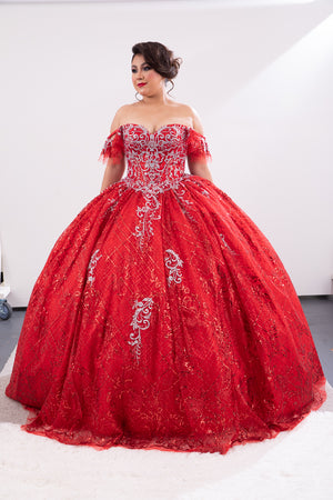 Red Quinceanera Dresses Flowers | Red Ball Gown Quinceanera Dresses - Red  Ball Gown - Aliexpress