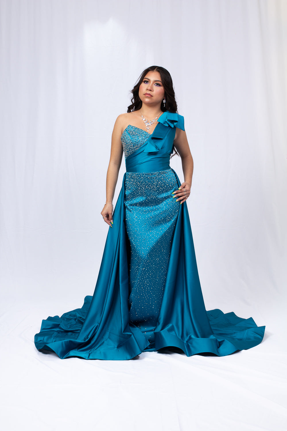 Party Dress for Damas or bridesmaids Shiny Blue XL Party Dress for Damas or bridesmaids Shiny Blue XL